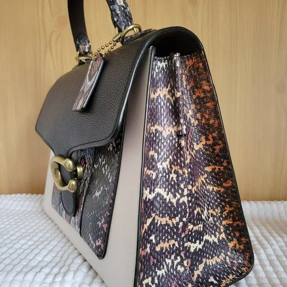 ❤️SOLD❤️ Coach Tabby Top Handle In Colorblock Snakeskin - Picture 6 of 13